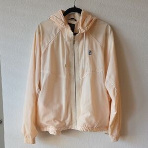 P.E Nation Women's Cream Hooded Windbreaker Jacket